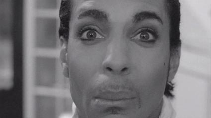 Prince's Bela Lugosi look.